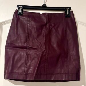 Free People Deep Purple Mini Skirt